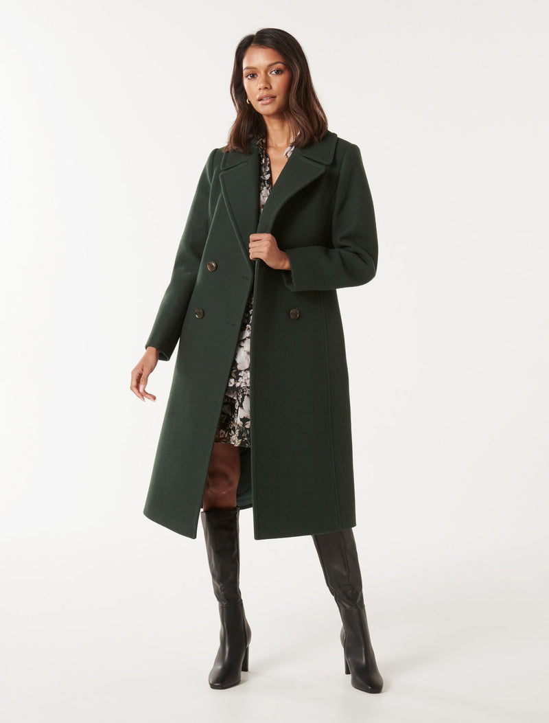 Forever new double breasted coat online