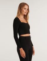Frankie Long Sleeve Bustier Top Forever New
