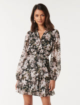 Joanna Petite Essence Mini Dress Dark Mayfair Floral Forever New