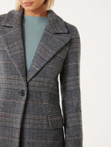 Archie Fitted Check Coat Forever New