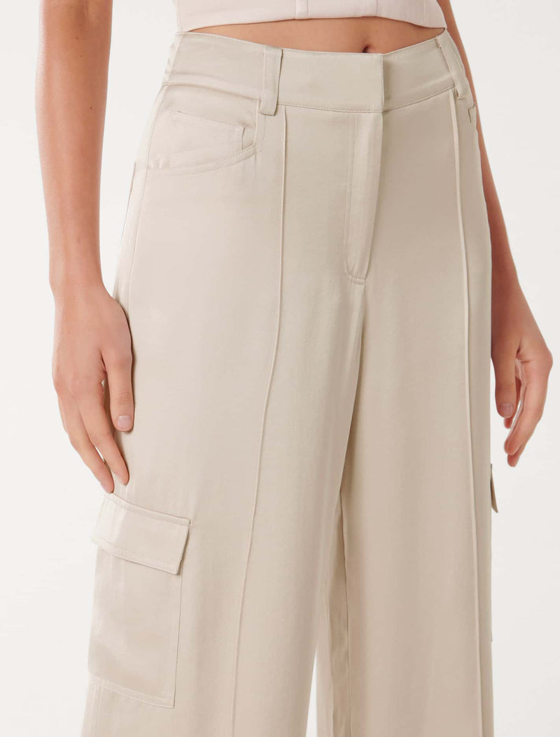 Selma Satin Cargo Pants Forever New