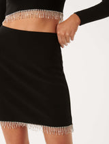 Zina Diamante Trim Mini Skirt Forever New