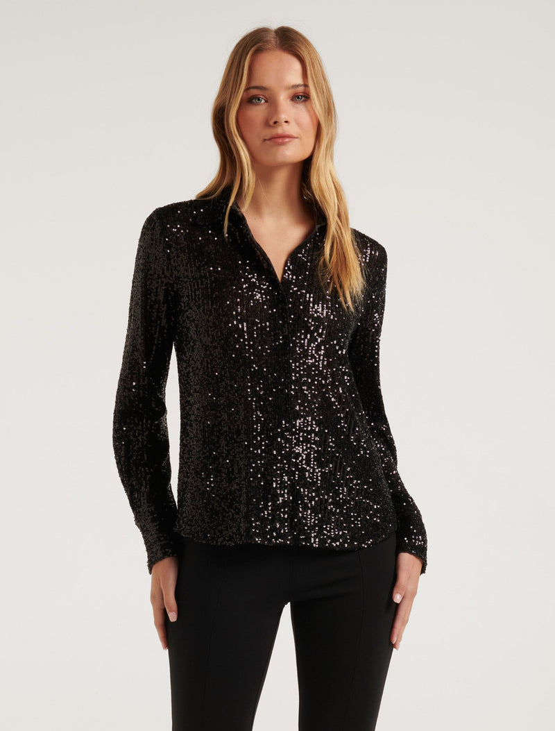 Renee Sequin Shirt Forever New