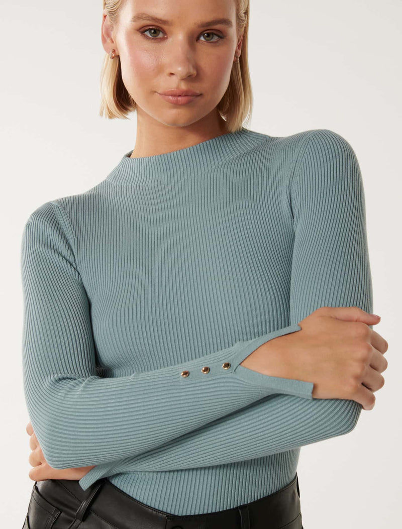 Stacey High Neck Layering Knit Top Forever New