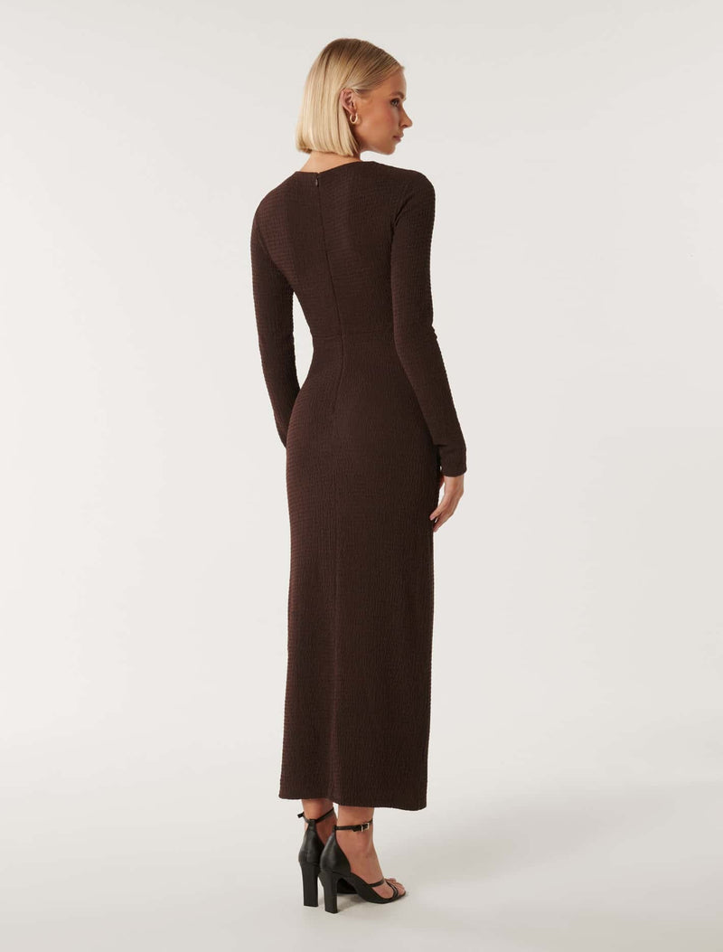 Celeste Cut Out Side Midi Dress Forever New