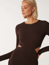 Celeste Cut Out Side Midi Dress Forever New