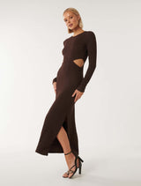 Celeste Cut Out Side Midi Dress Forever New