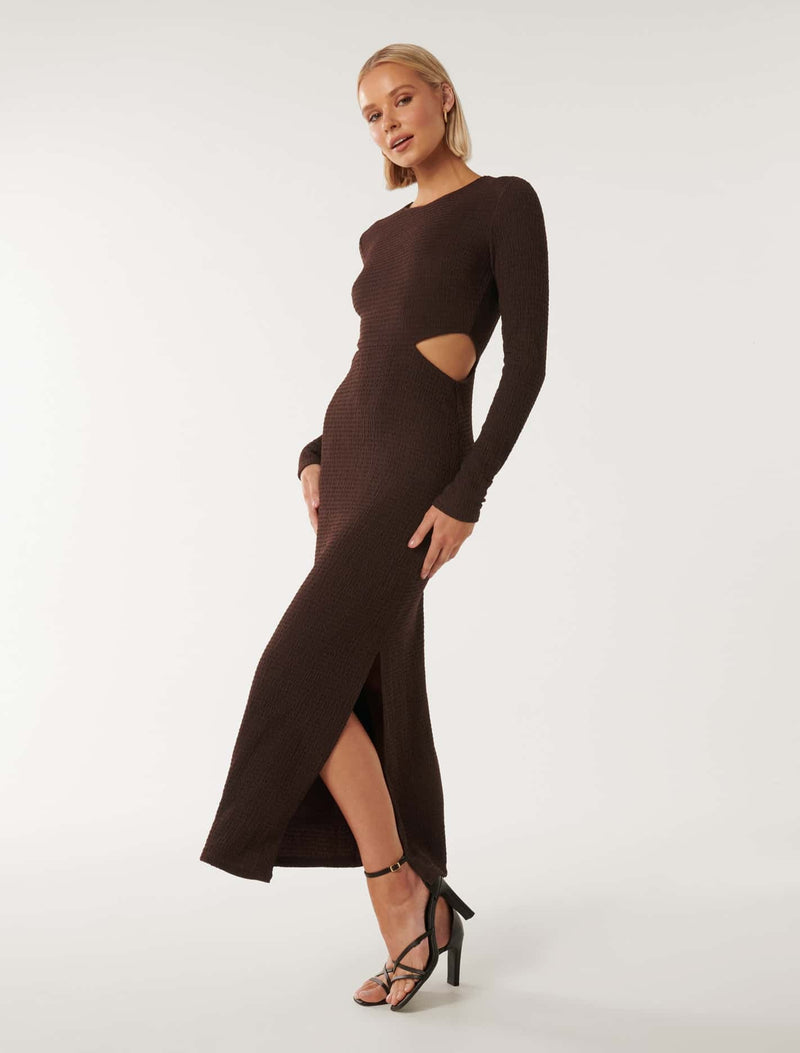 Celeste Cut Out Side Midi Dress Forever New