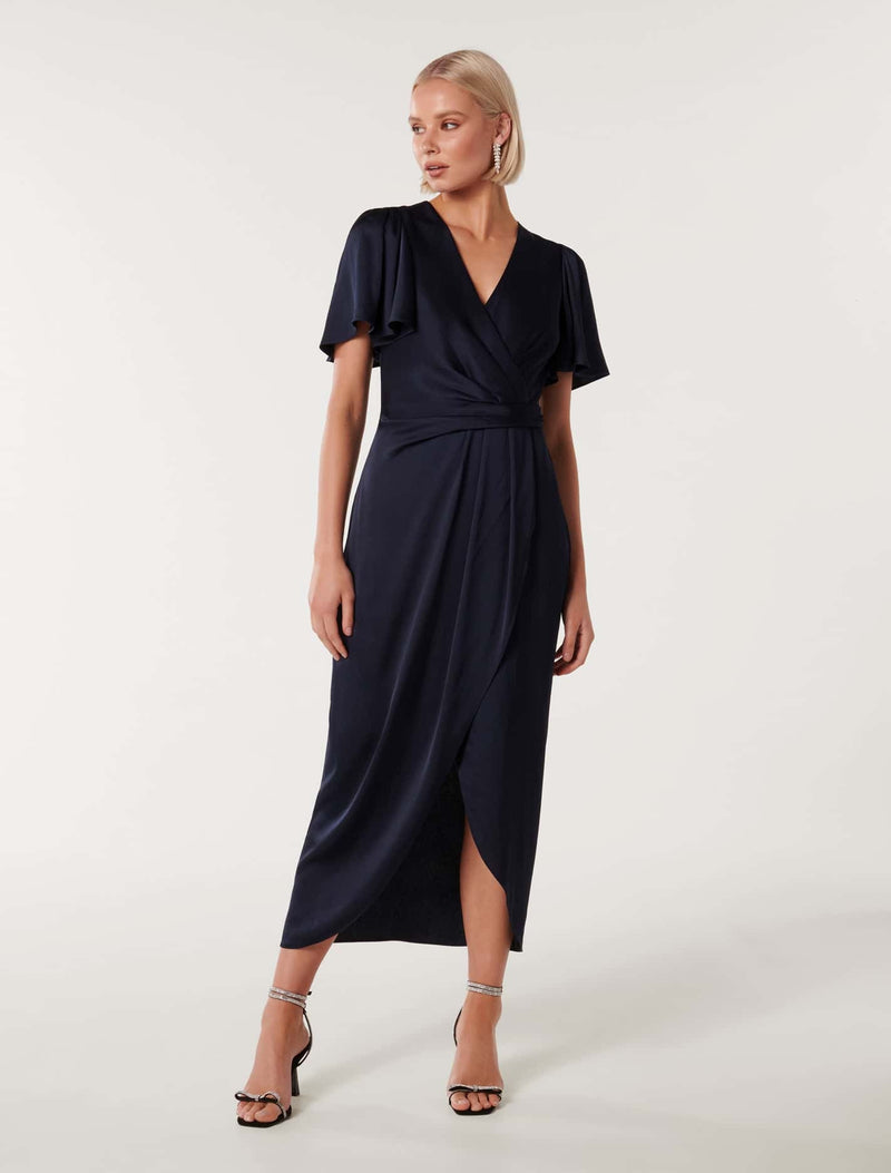 Estelle Flutter Sleeve Midi Dress Forever New