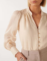 Delia Yoke Detail Blouse Forever New