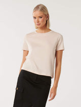 Lara Boxy Crew Neck T-shirt Forever New