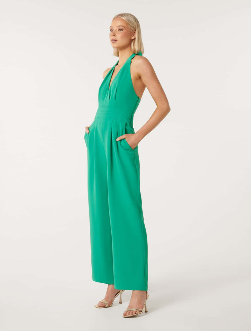 Sally Halter Neck Jumpsuit Forever New