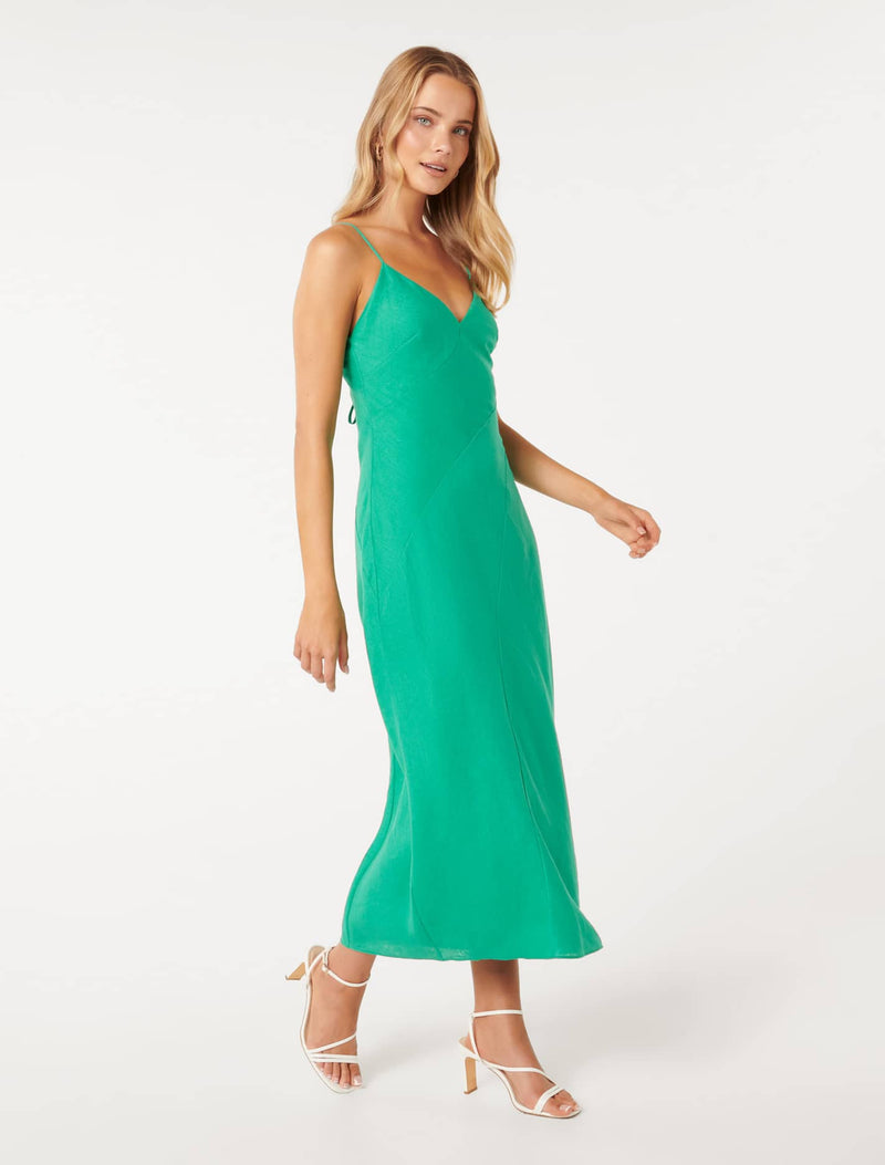 Hattie Asymmetric Seam Midi Dress Forever New