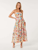 Floreto Strapless Ruffle Maxi Dress Forever New