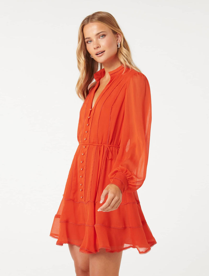 Alyssa Trim Detail Skater Dress Forever New