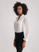 Esme Lace Button Down Blouse Forever New