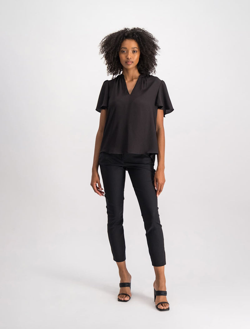 Melanie Flutter Sleeve Workwear Top